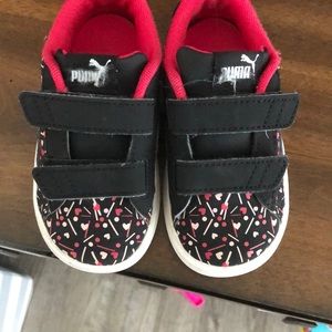 Girls Puma with fun heart sprinkle pattern